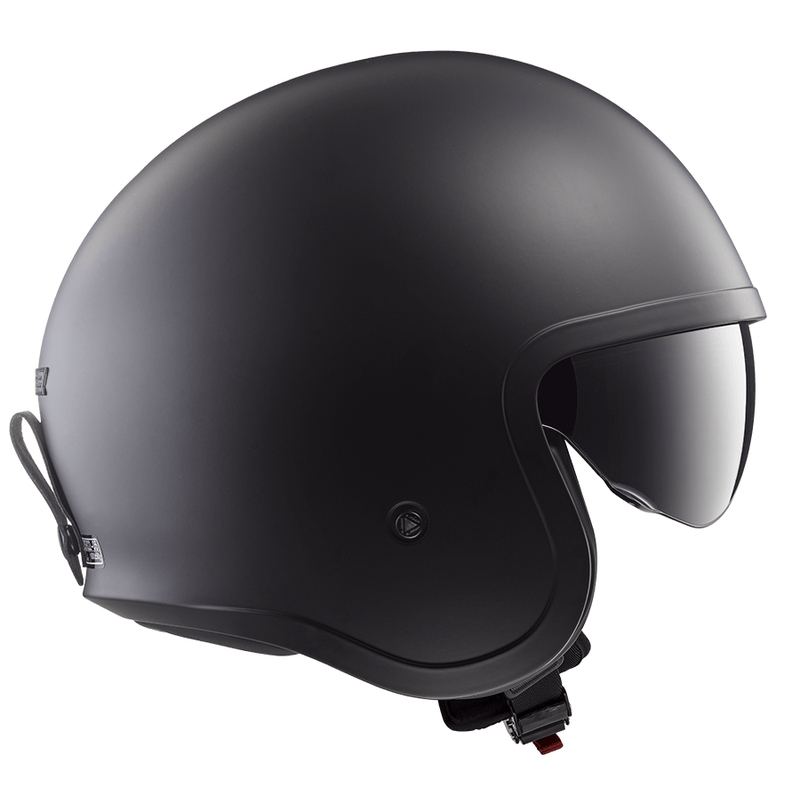 Kask motocyklowy otwarty LS2 OF599 Spitfire II Solid matowy czarny - II. jakość