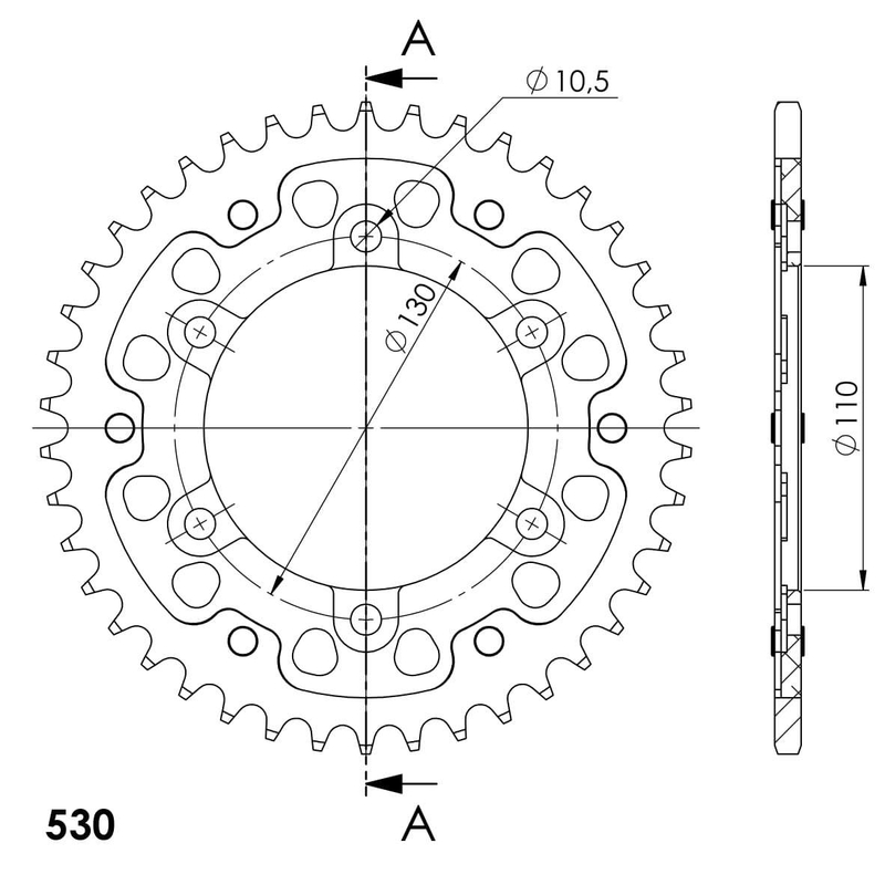 Rear sprocket SUPERSPROX STEALTH green 50T, 520