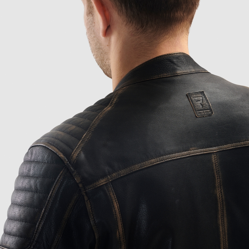 Kurtka motocyklowa skórzana Rebelhorn Hunter II brązowa - II gatunek - II. jakość
