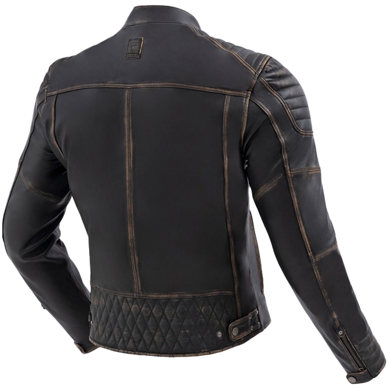 Kurtka motocyklowa skórzana Rebelhorn Hunter II brązowa - II gatunek - II. jakość