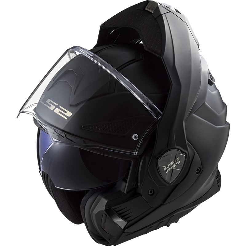 Kask motocyklowy typu flip-up LS2 FF901 Advant X Solid czarny matowy - II gatunek - II. jakość