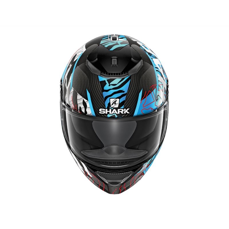 Integralny kask motocyklowy SHARK SPARTAN CARBON Daksha czarno-biało-niebieski
