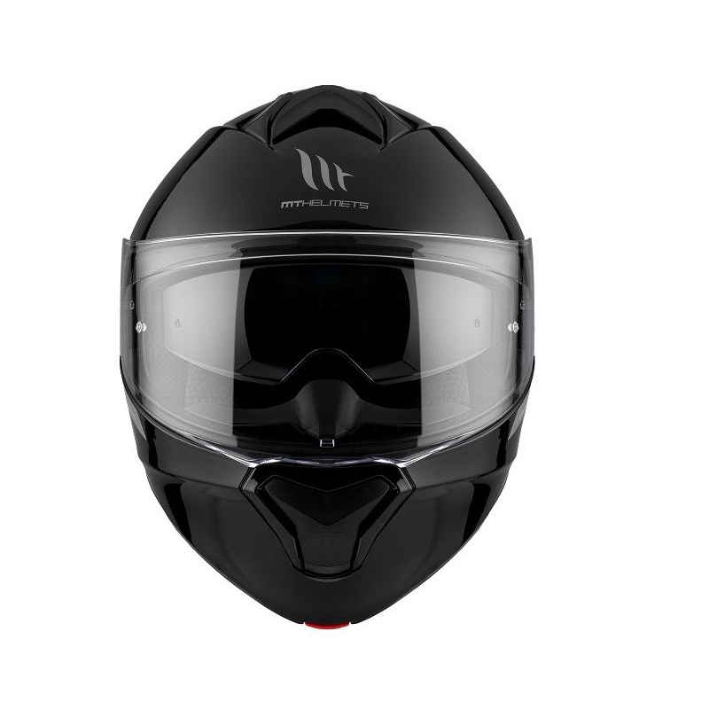 Kask motocyklowy typu flip-up MT Genesis SV Solid A1 czarny połysk 2 - II gatunek - II. jakość