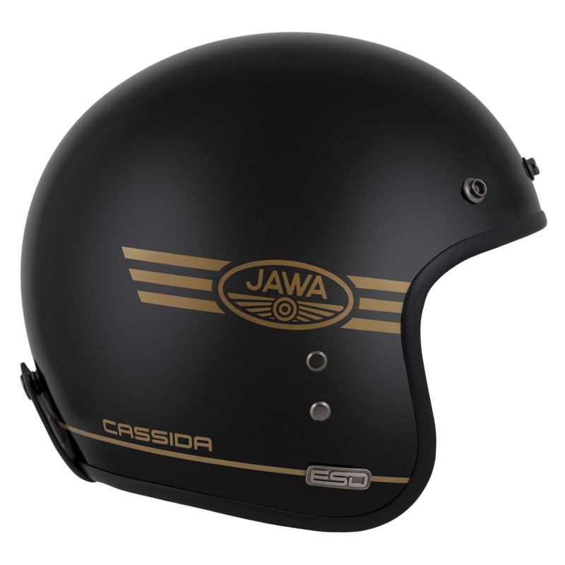 Cassida Eso Jawa Pérák open face helmet black pearl-gold - II. quality - II. jakość