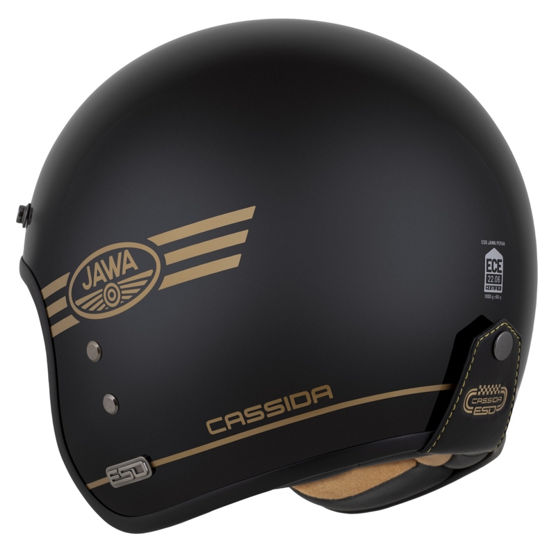 Cassida Eso Jawa Pérák open face helmet black pearl-gold - II. quality - II. jakość