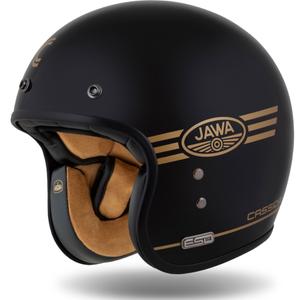 Cassida Eso Jawa Pérák open face helmet black pearl-gold - II. quality - II. jakość