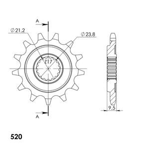 Front sprocket SUPERSPROX CST-284:13 13T, 520