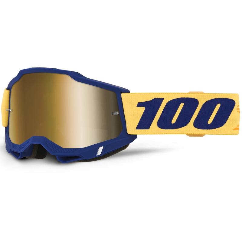 Gogle motocrossowe 100% ACCURI 2 Desoto ze złotym pleksiglasem