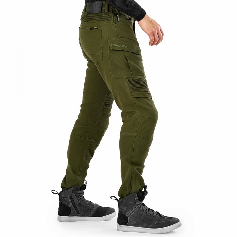 Spodnie motocyklowe Shima Giro 3.0, rozciągliwe, khaki