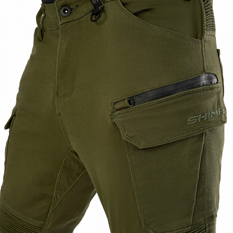 Spodnie motocyklowe Shima Giro 3.0, rozciągliwe, khaki
