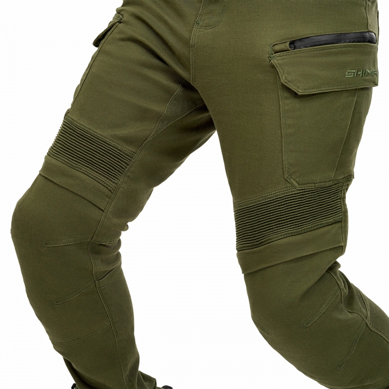 Spodnie motocyklowe Shima Giro 3.0, rozciągliwe, khaki