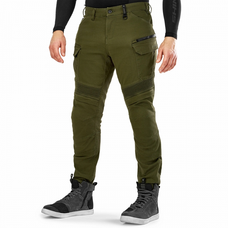 Spodnie motocyklowe Shima Giro 3.0, rozciągliwe, khaki