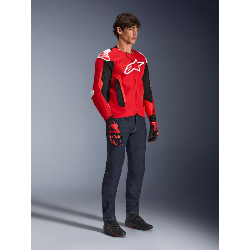 Kurtka motocyklowa Alpinestars T-GP Air czerwono-fluo czerwono-biało-czarna