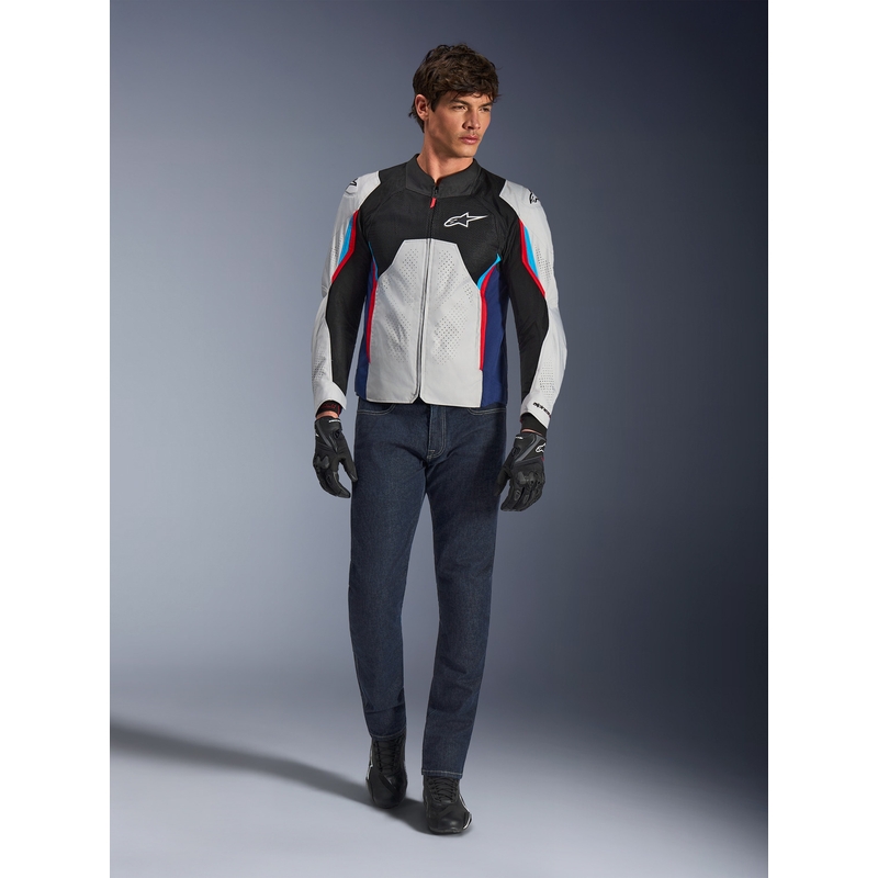 Kurtka motocyklowa Alpinestars AST V3 Air biało-niebiesko-czerwono-czarna