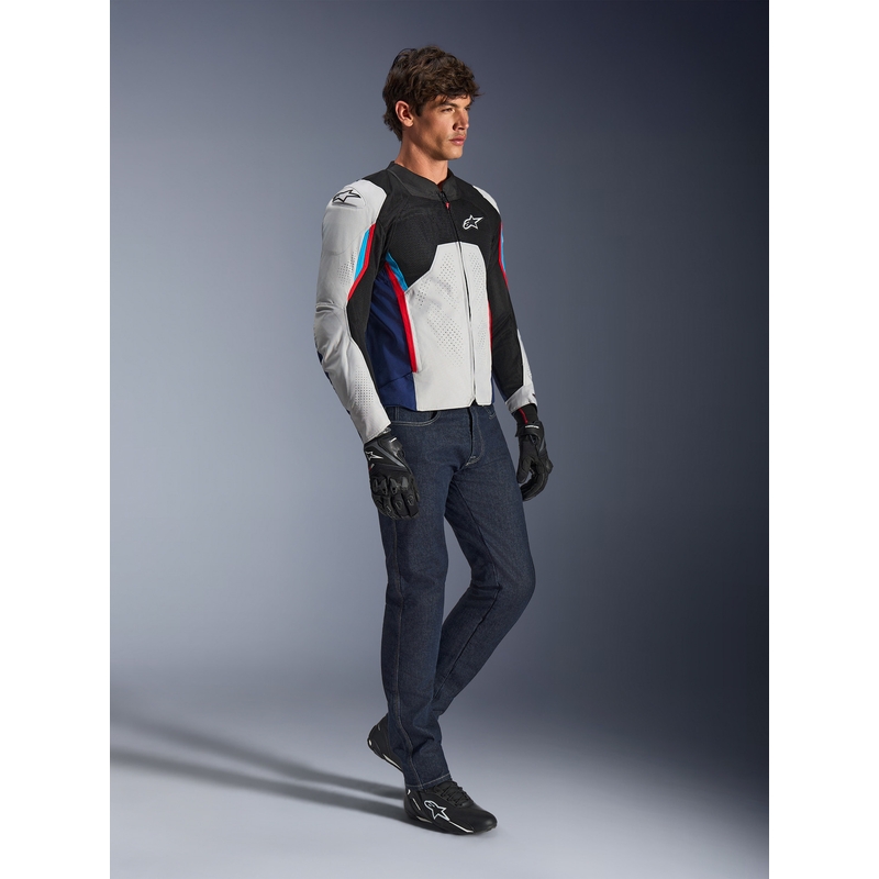 Kurtka motocyklowa Alpinestars AST V3 Air biało-niebiesko-czerwono-czarna