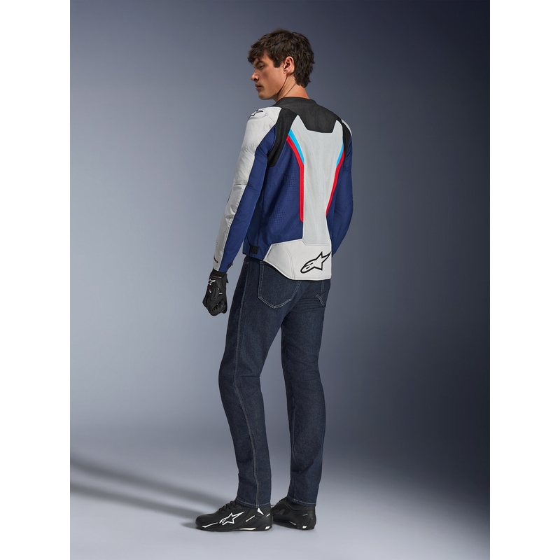 Kurtka motocyklowa Alpinestars AST V3 Air biało-niebiesko-czerwono-czarna