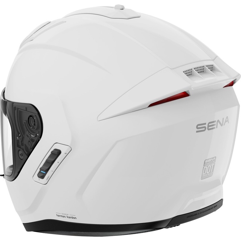 Kask motocyklowy integralny z zestawem słuchawkowym SENA Phantom ANC błyszczący biały