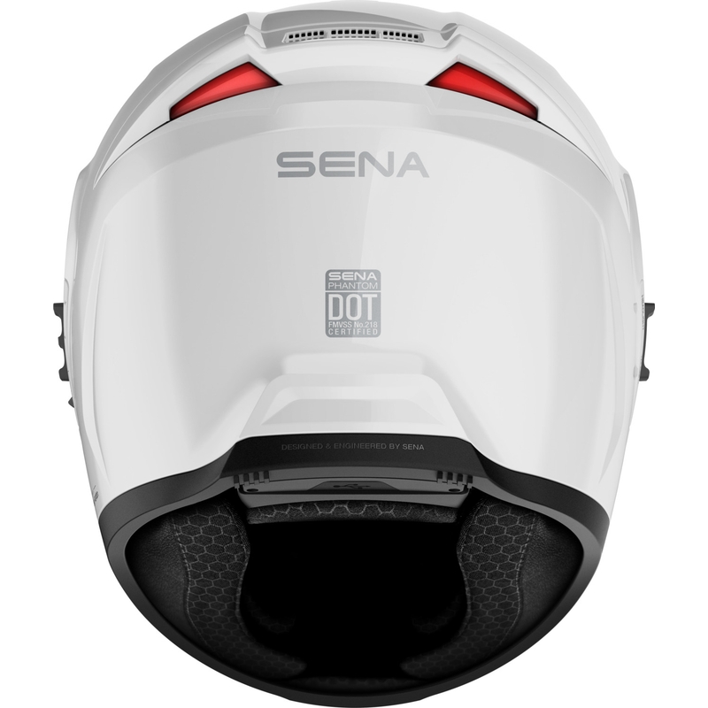 Kask motocyklowy integralny z zestawem słuchawkowym SENA Phantom ANC błyszczący biały