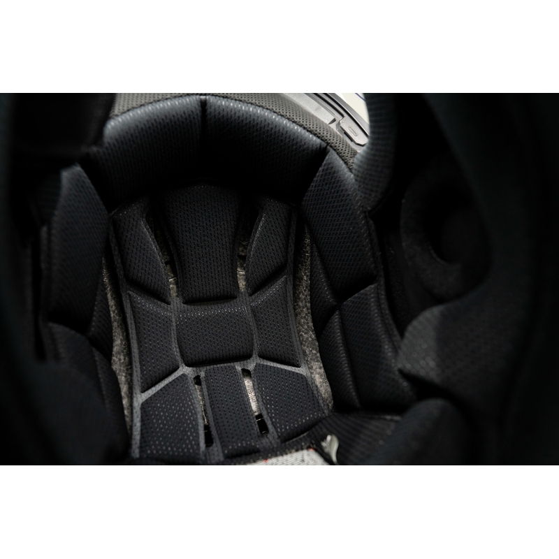 Kask motocyklowy enduro z zestawem słuchawkowym SENA Outlander błyszczący biały