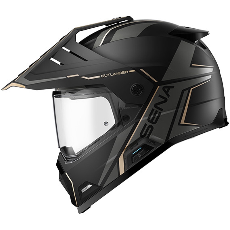 Kask Outlander Mesh z zestawem słuchawkowym, SENA (matowa czerń)