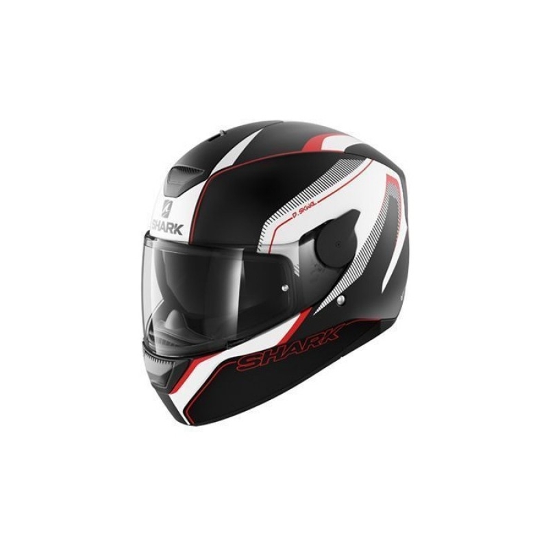 Integralny kask motocyklowy SHARK D-SKWAL Rakken czarno-biało-czerwony