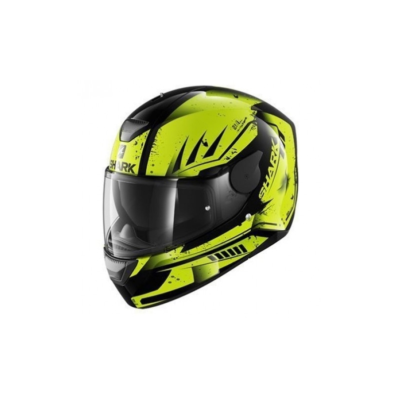Integralny kask motocyklowy SHARK D-SKWAL Dharkov czarno-fluo żółty