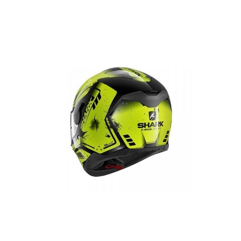Integralny kask motocyklowy SHARK D-SKWAL Dharkov czarno-fluo żółty