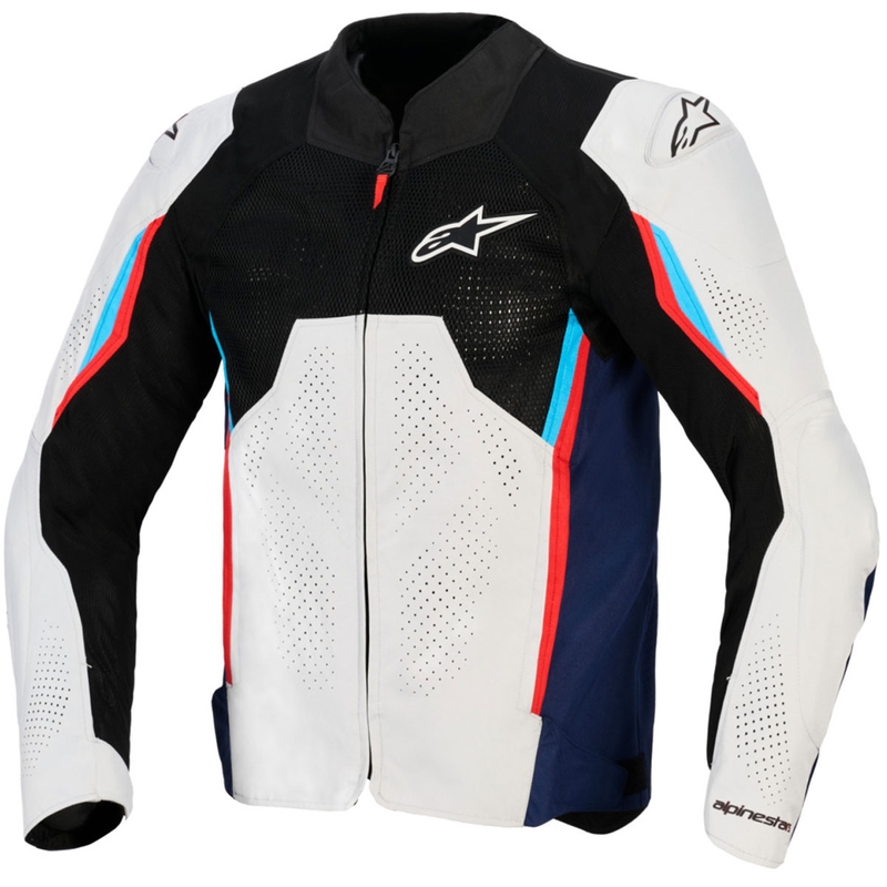 Kurtka motocyklowa Alpinestars AST V3 Air biało-niebiesko-czerwono-czarna