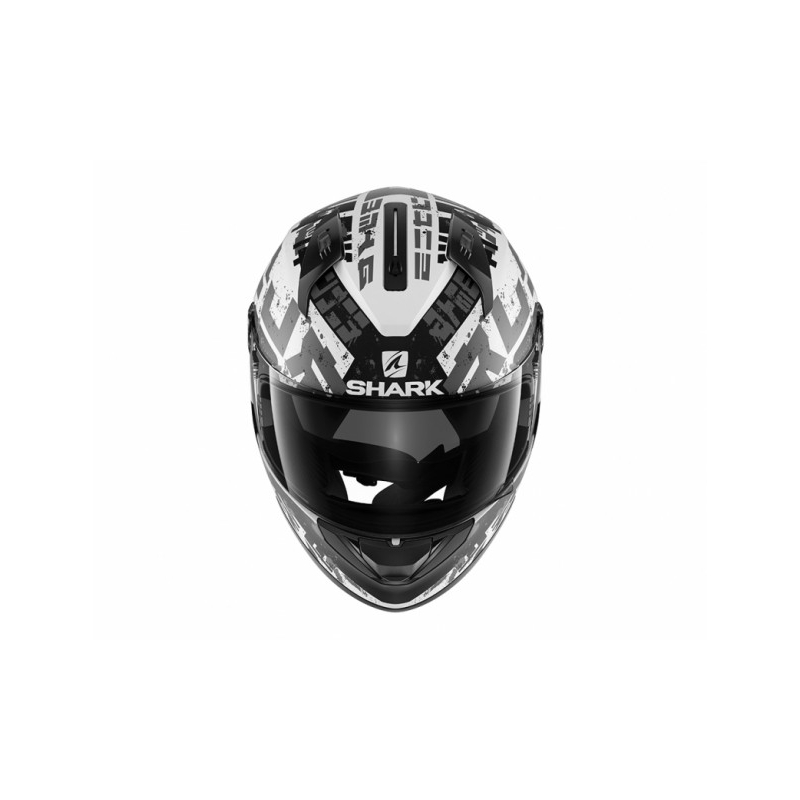 Integralny kask motocyklowy SHARK RIDILL Kengal Mat czarno-biało-srebrny