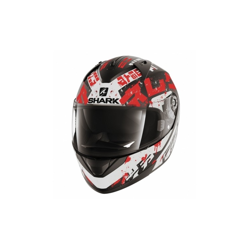 Integralny kask motocyklowy SHARK RIDILL Kengal Mat czarno-biało-czerwony
