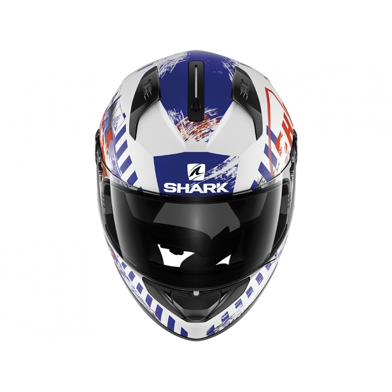 Integralny kask motocyklowy SHARK RIDILL Skyd biało-niebiesko-czerwony
