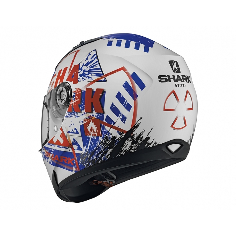 Integralny kask motocyklowy SHARK RIDILL Skyd biało-niebiesko-czerwony