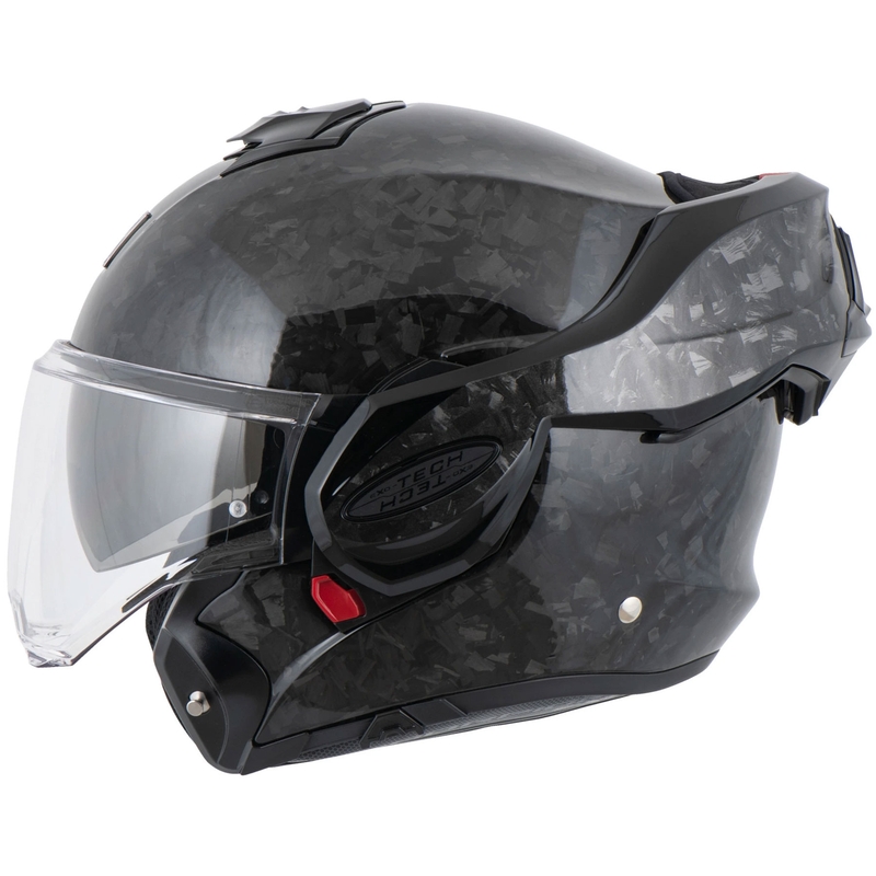Kask motocyklowy typu flip-up Scorpion EXO-TECH EVO ONYX CARBON Solid w kolorze czarnym