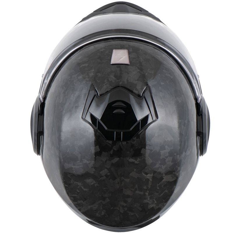 Kask motocyklowy typu flip-up Scorpion EXO-TECH EVO ONYX CARBON Solid w kolorze czarnym