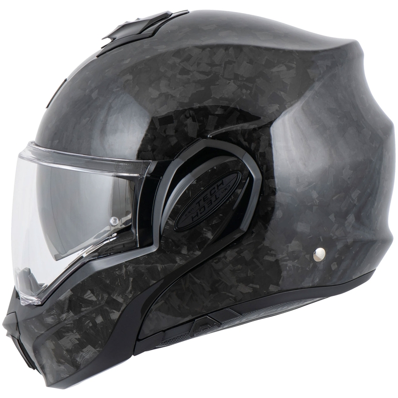 Kask motocyklowy typu flip-up Scorpion EXO-TECH EVO ONYX CARBON Solid w kolorze czarnym