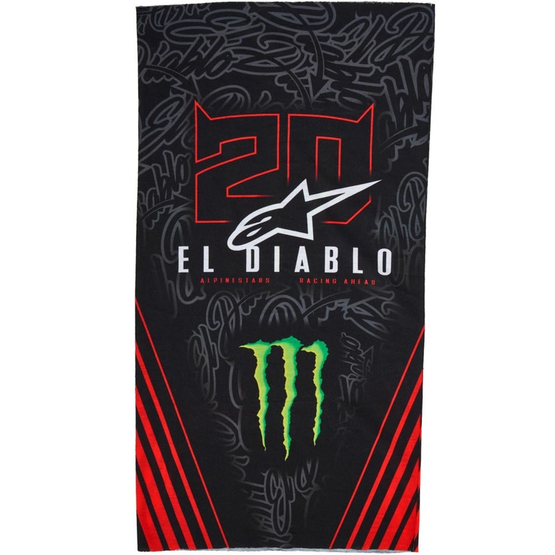 Komin Alpinestars FQ20 Monster Collection w kolorze czarno-fluo-czerwono-niebiesko-zielonym