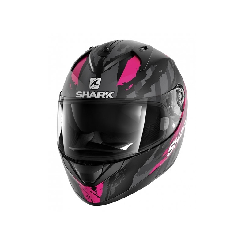 Damski integralny kask motocyklowy SHARK RIDILL Oxyd Mat czarno-szaro-różowy