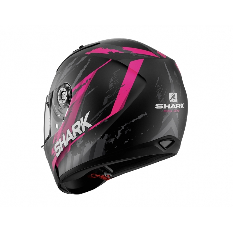 Damski integralny kask motocyklowy SHARK RIDILL Oxyd Mat czarno-szaro-różowy