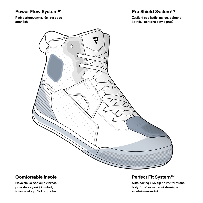 Buty motocyklowe Rebelhorn Vandal II czarno-czerwone