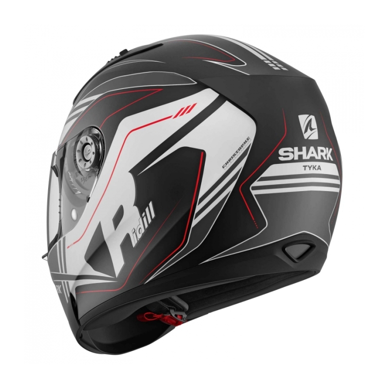 Integralny kask motocyklowy SHARK RIDILL Tika Mat czarno-szaro-biały