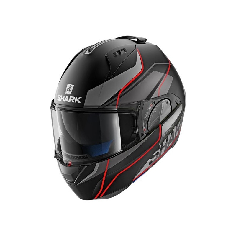 Kask z podnoszoną szczęką SHARK EVO-ONE 2 Krono Mat czarno-szaro-czerwony wyprzedaż