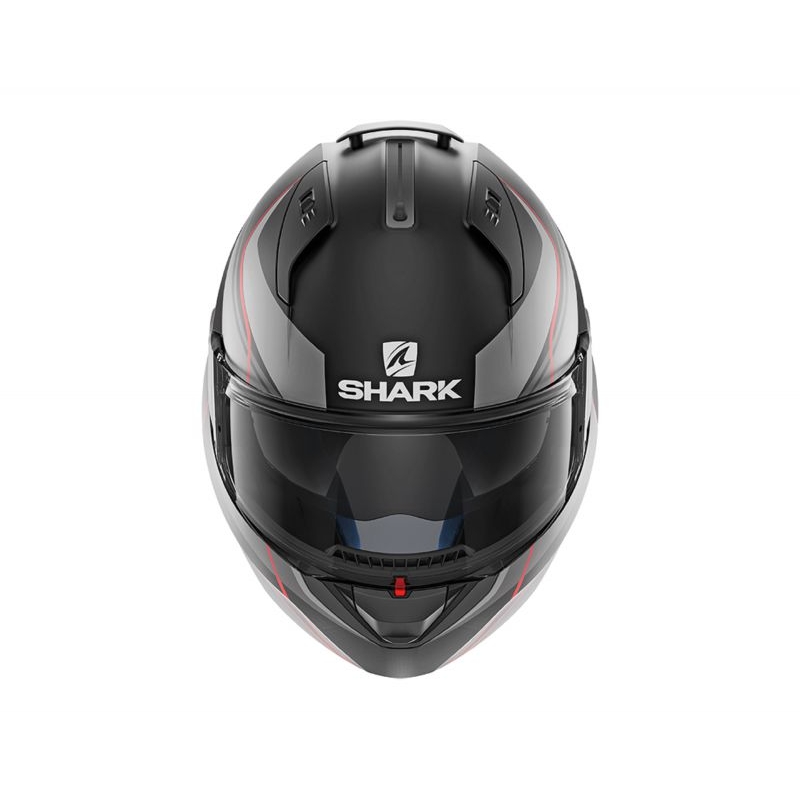 Kask z podnoszoną szczęką SHARK EVO-ONE 2 Krono Mat czarno-szaro-czerwony wyprzedaż