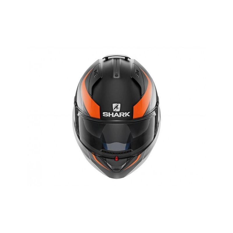 Kask z podnoszoną szczęką SHARK EVO-ONE 2 Krono Mat czarno-szaro-pomarańczowy