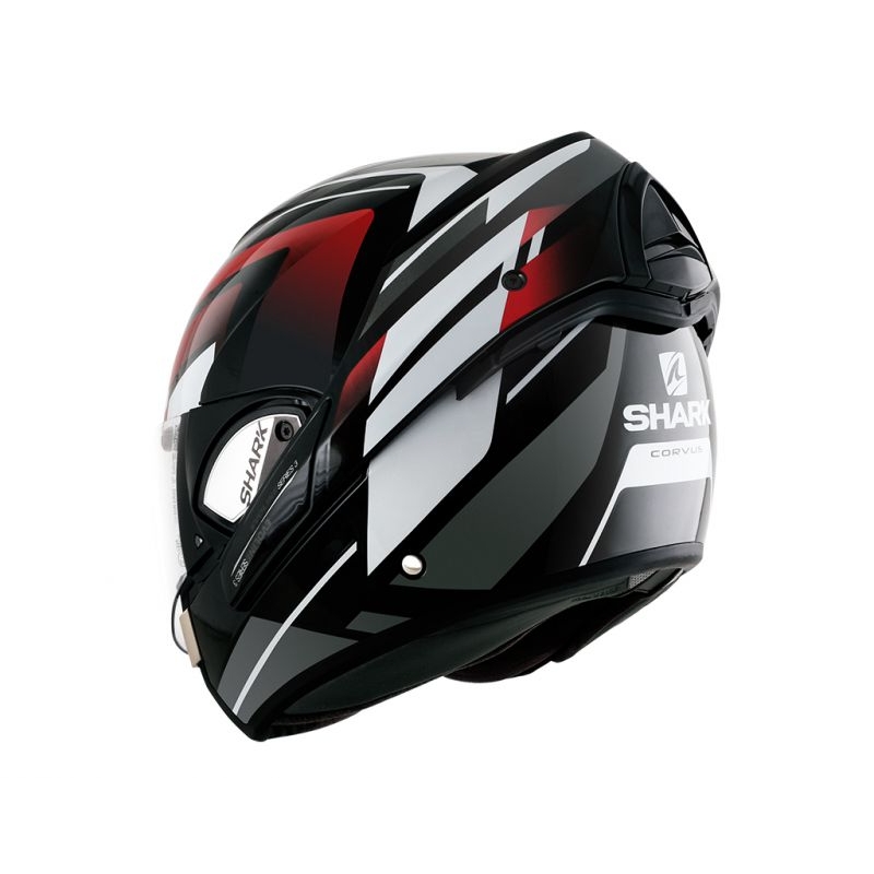 Kask z podnoszoną szczęką SHARK EVOLINE 3 Corvus czarno-biało-czerwony