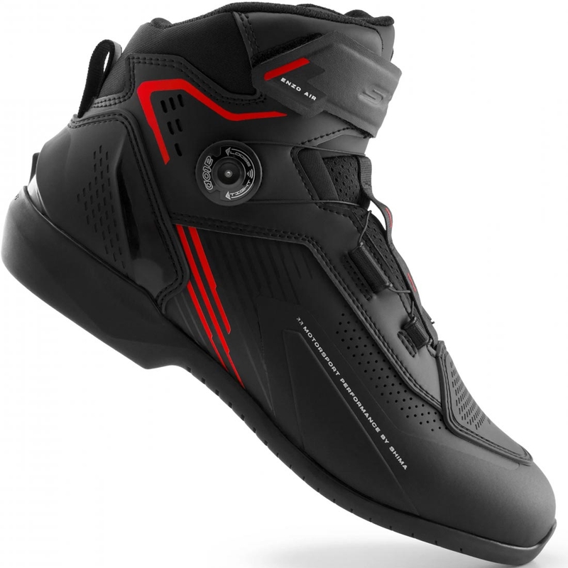 Buty motocyklowe Shima Enzo Air czarno-czerwone