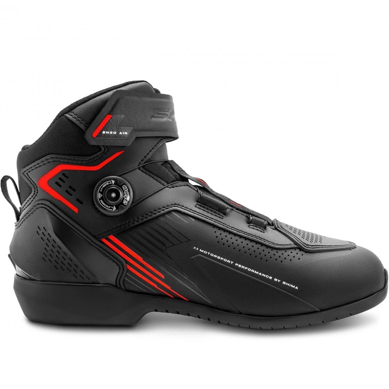 Buty motocyklowe Shima Enzo Air czarno-czerwone