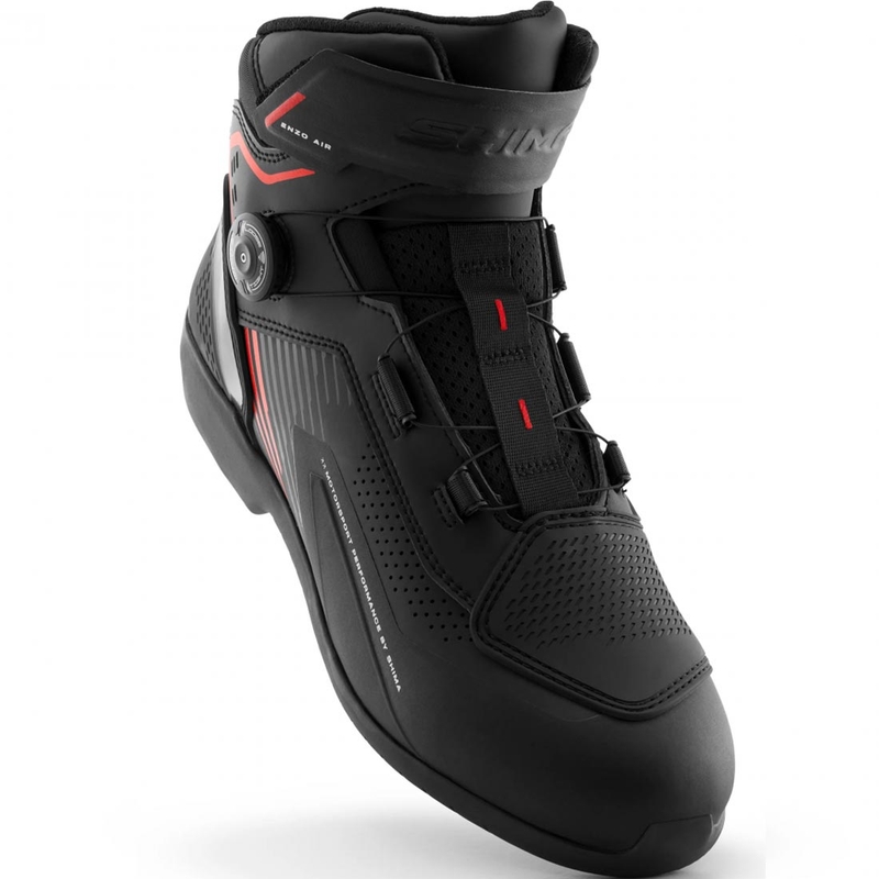 Buty motocyklowe Shima Enzo Air czarno-czerwone