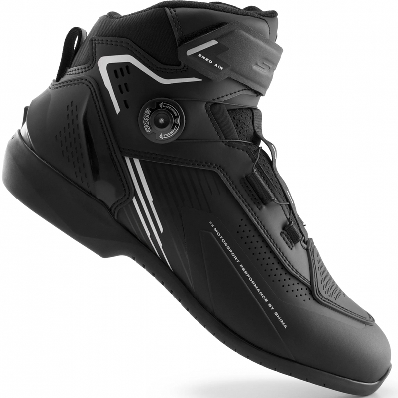 Buty motocyklowe Shima Enzo Air czarno-białe