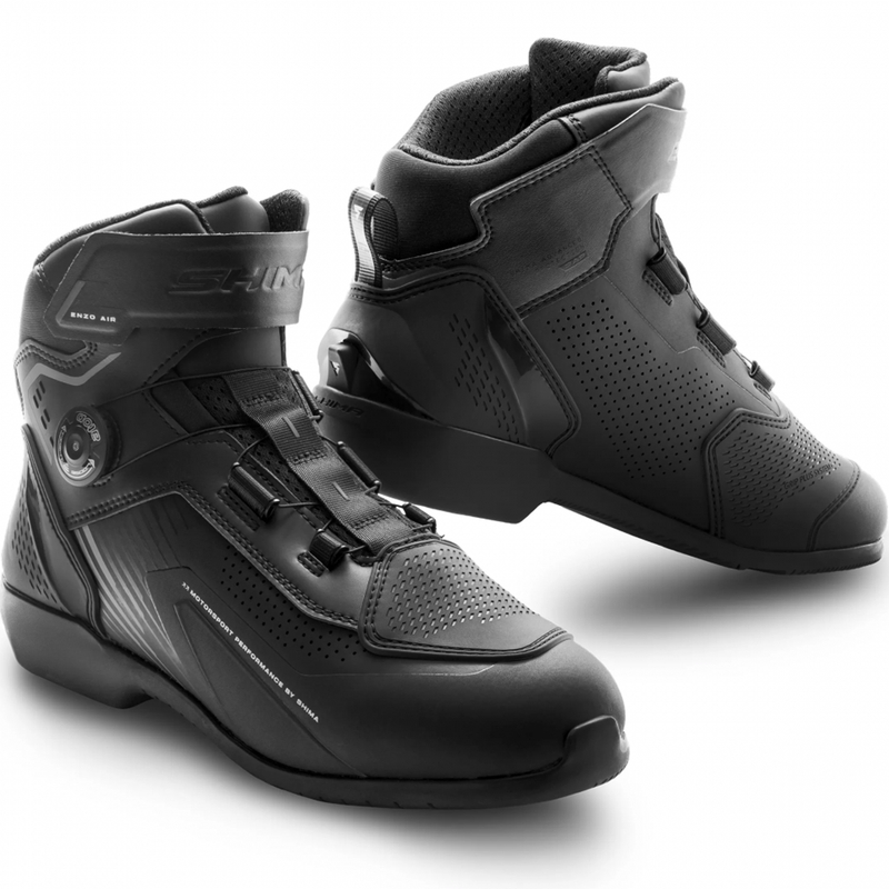 Damskie buty motocyklowe Shima Enzo Air czarno-czarne