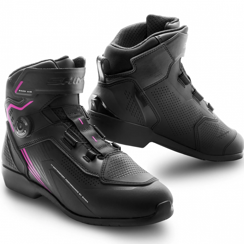 Damskie buty motocyklowe Shima Enzo Air czarno-różowe